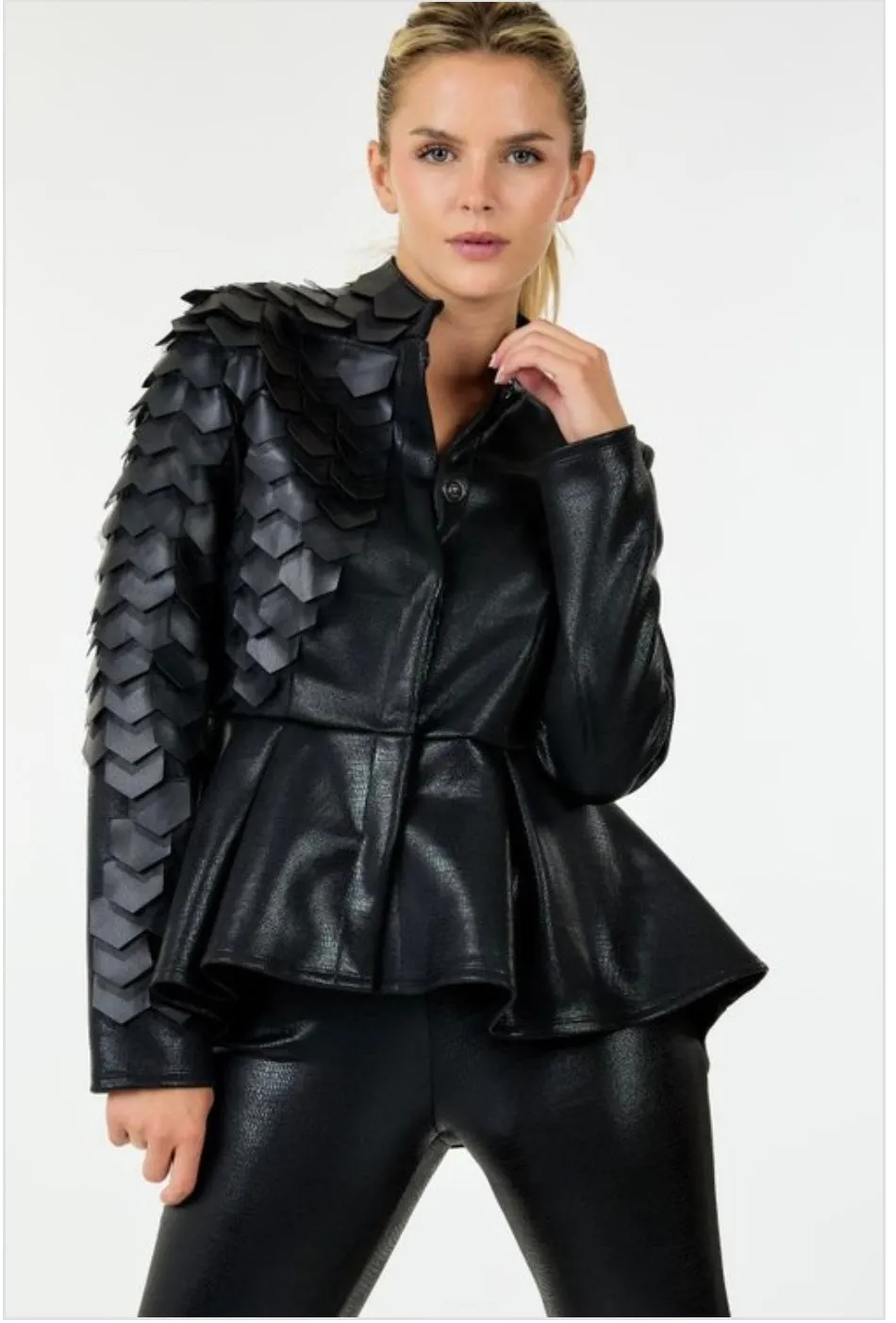 Always 2 sides faux leather jacket