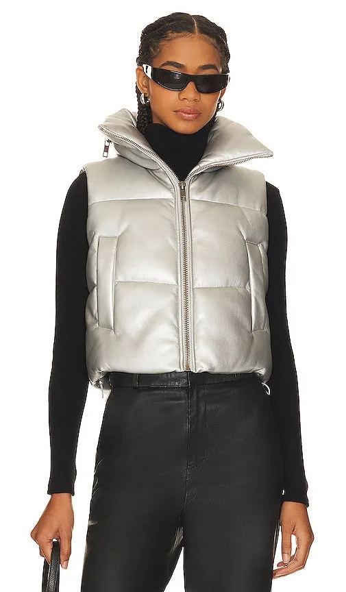 Apparis Shaun Metallic Vest in Metallic Silver