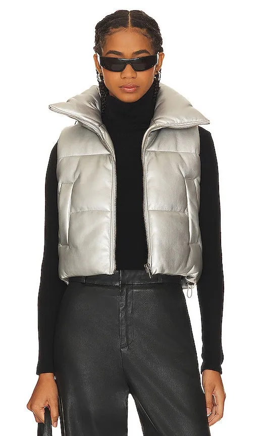 Apparis Shaun Metallic Vest in Metallic Silver