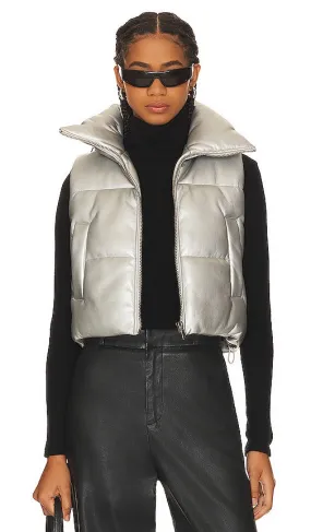 Apparis Shaun Metallic Vest in Metallic Silver