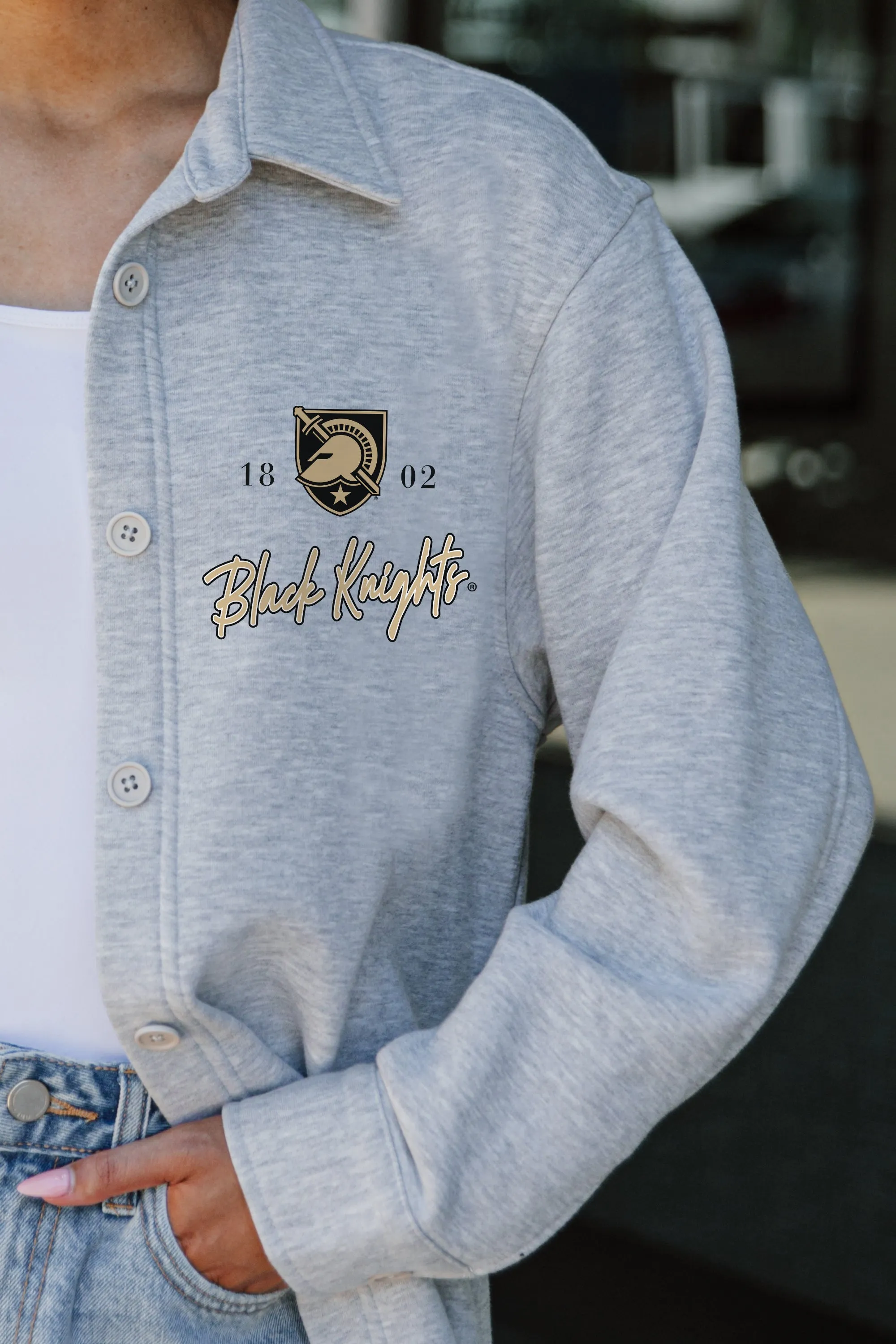ARMY BLACK KNIGHTS FOUNDATION FLEECE BUTTON DOWN OVERSHIRT