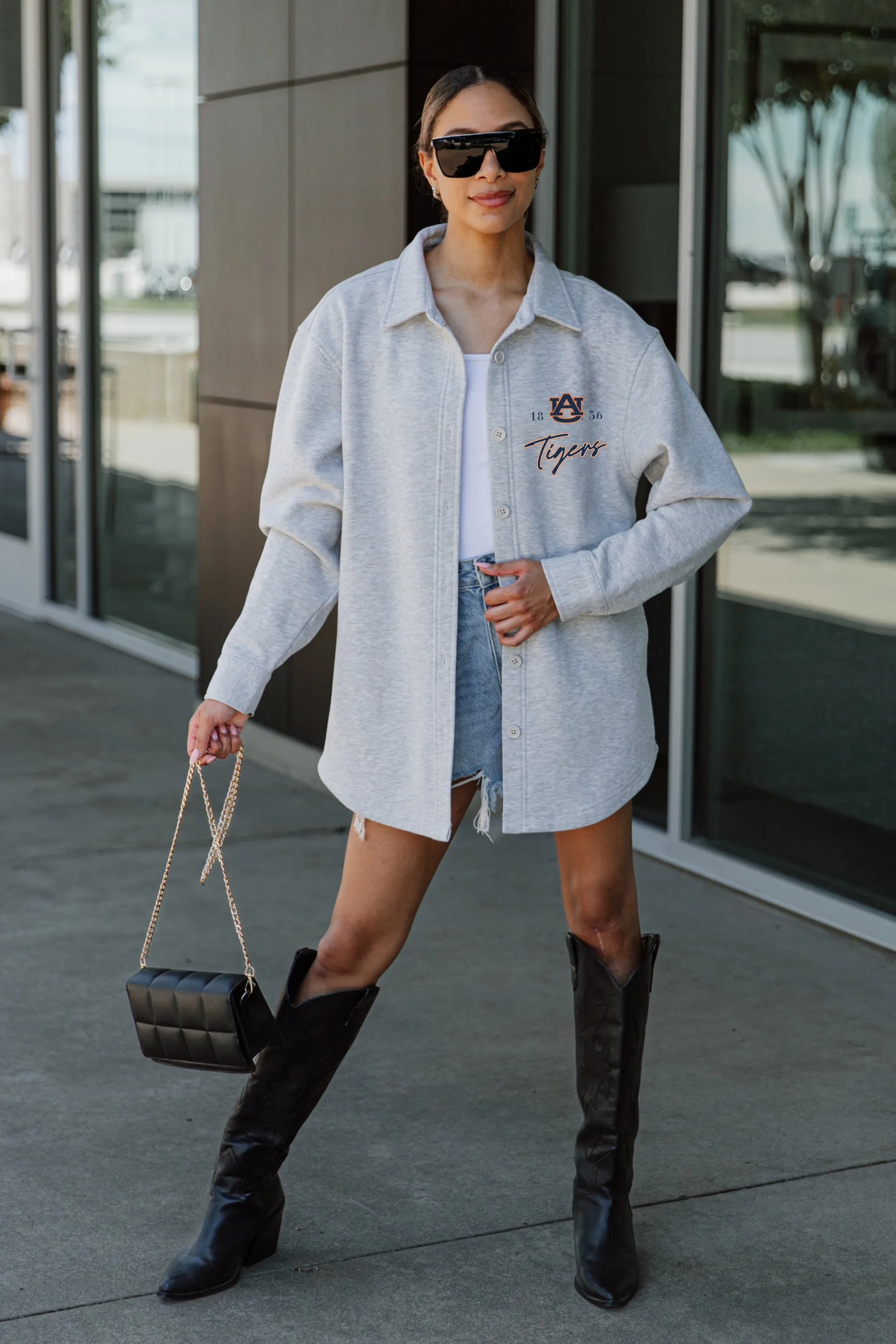 AUBURN TIGERS FOUNDATION FLEECE BUTTON DOWN OVERSHIRT