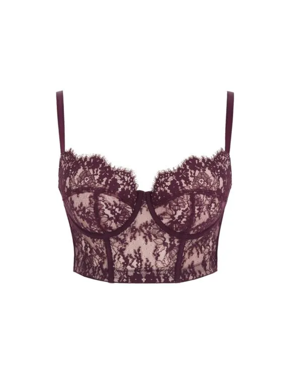 Carmen Bustier Corset - Mulberry