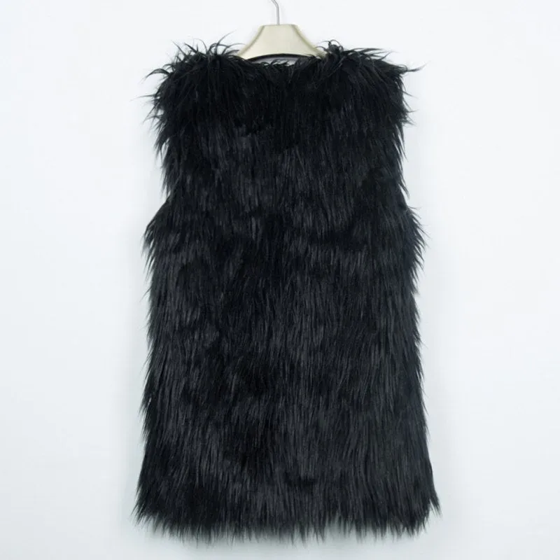 Colored Faux Fur Vest