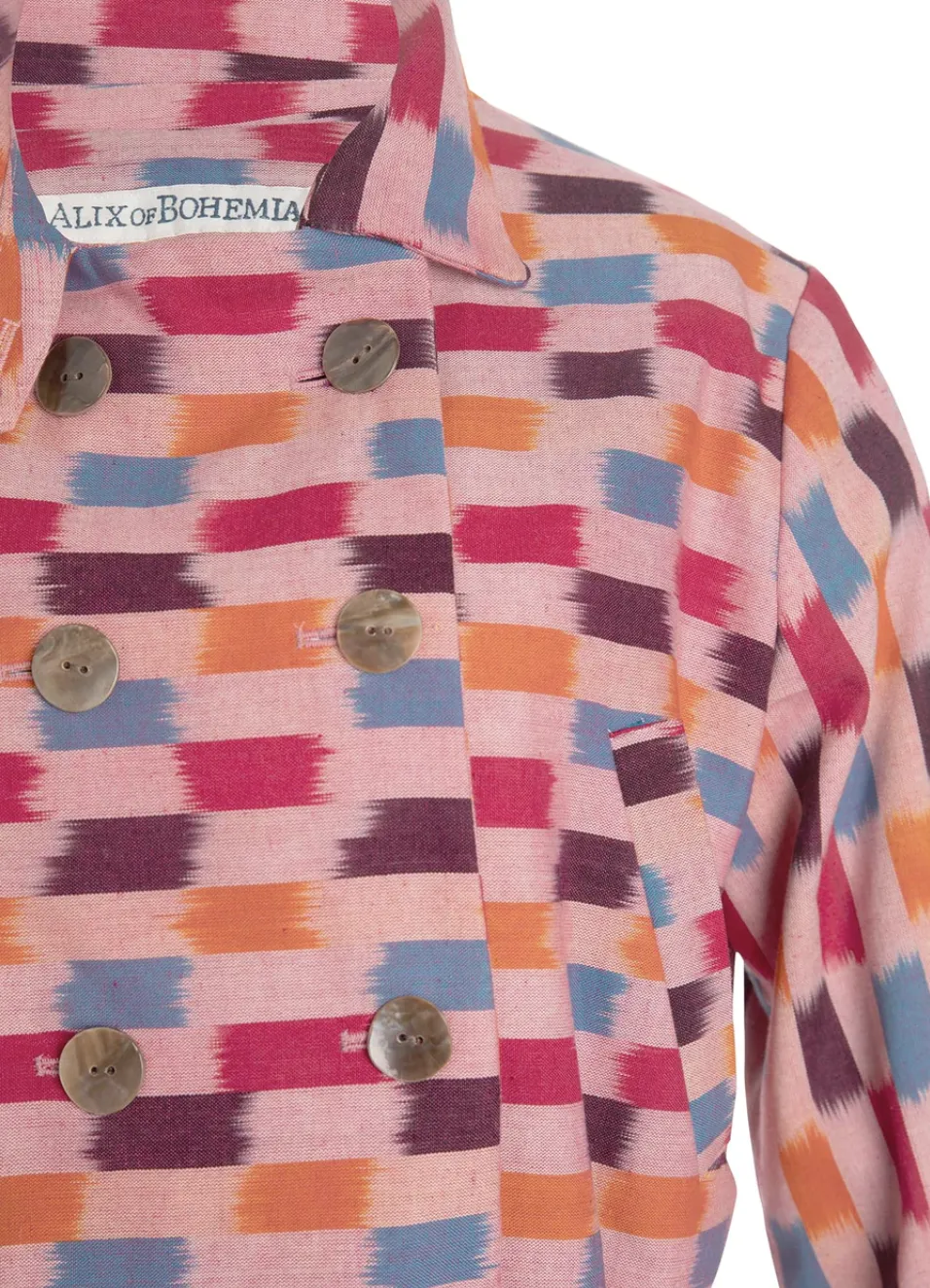 Domino Ikat Jacket, Pink