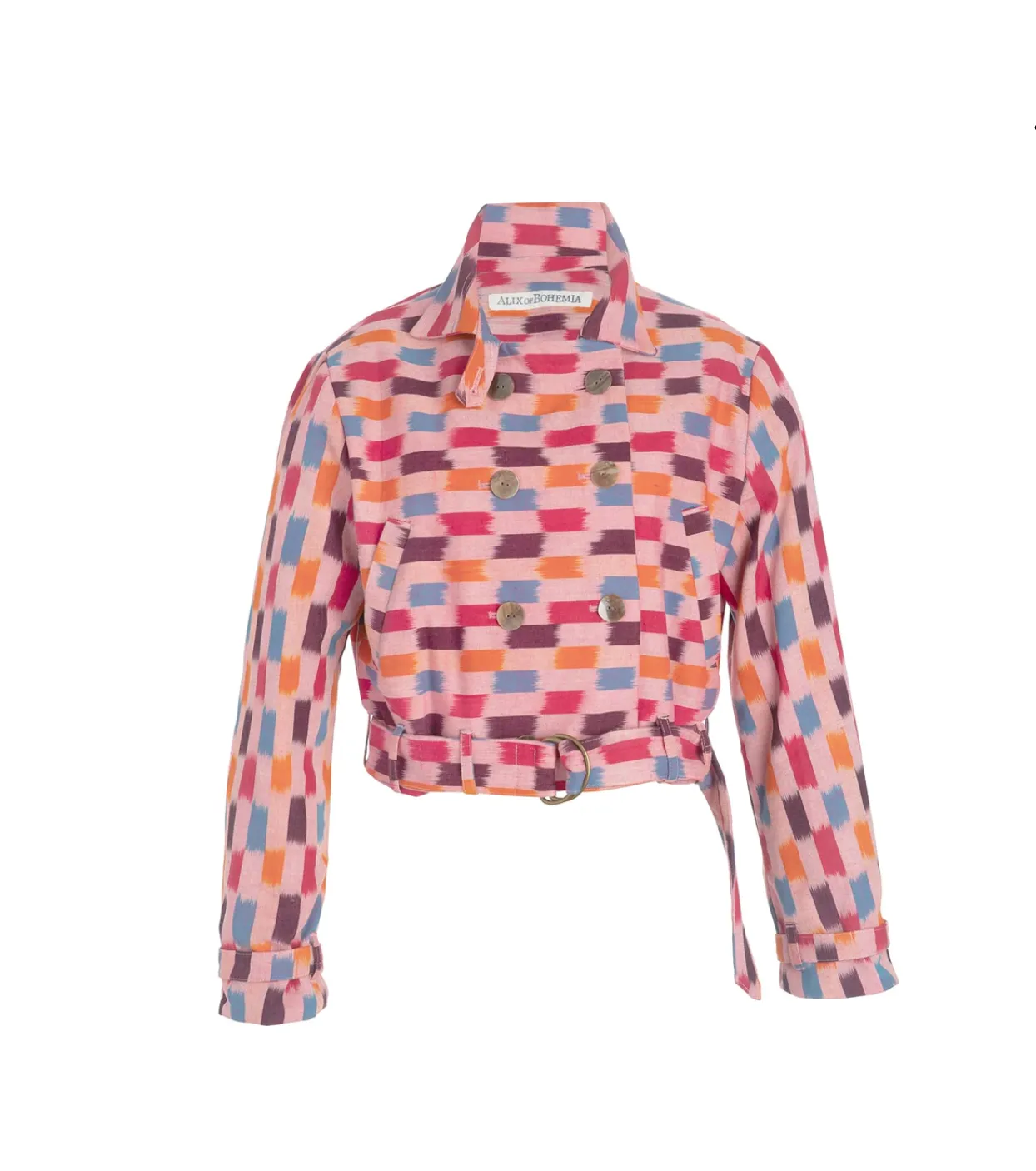 Domino Ikat Jacket, Pink