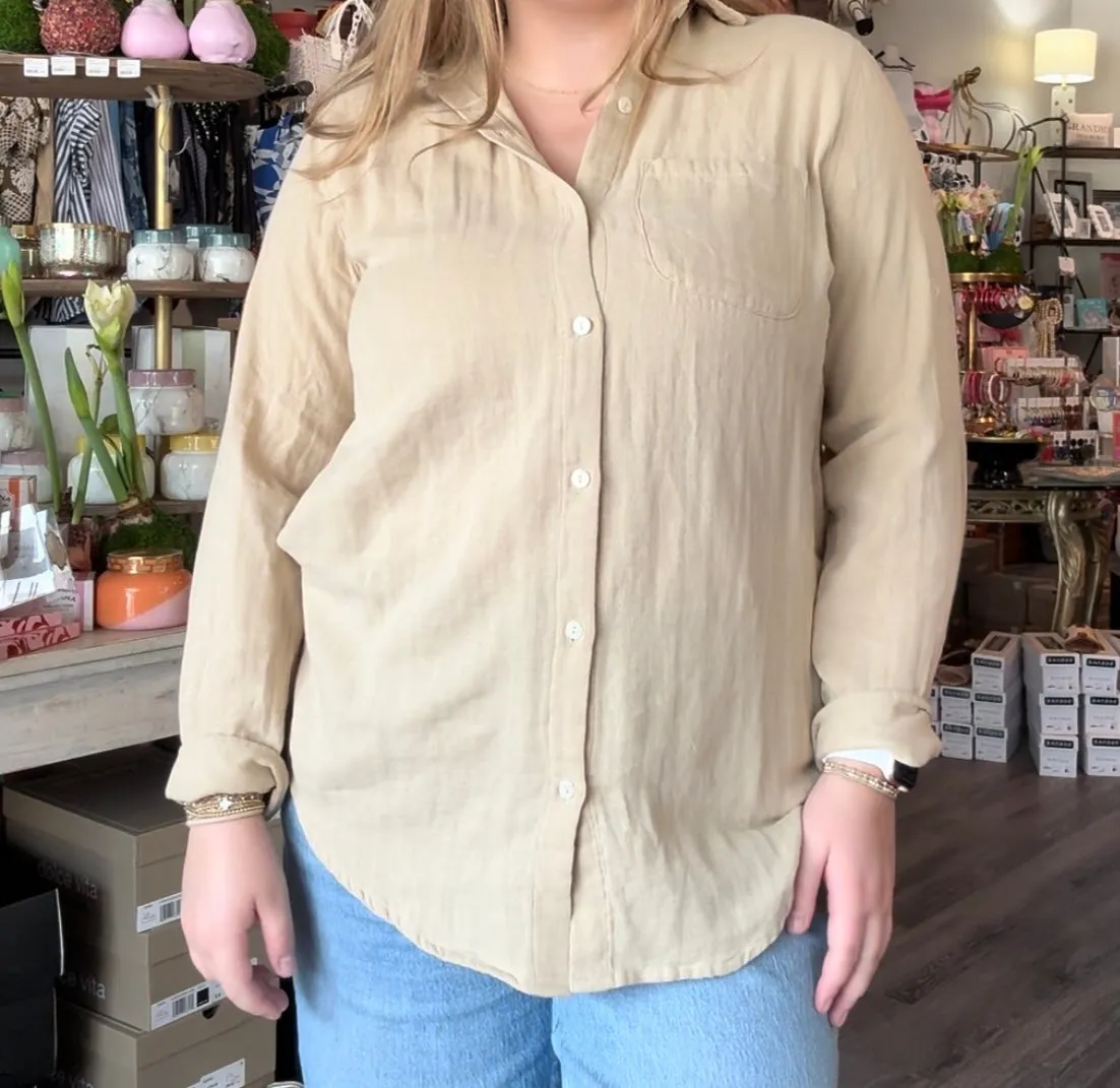 Emmeline Peanut Button Long Sleeve Top