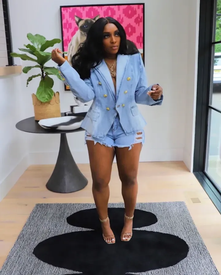 Fashion Double Breasted Denim Jacket Coats
