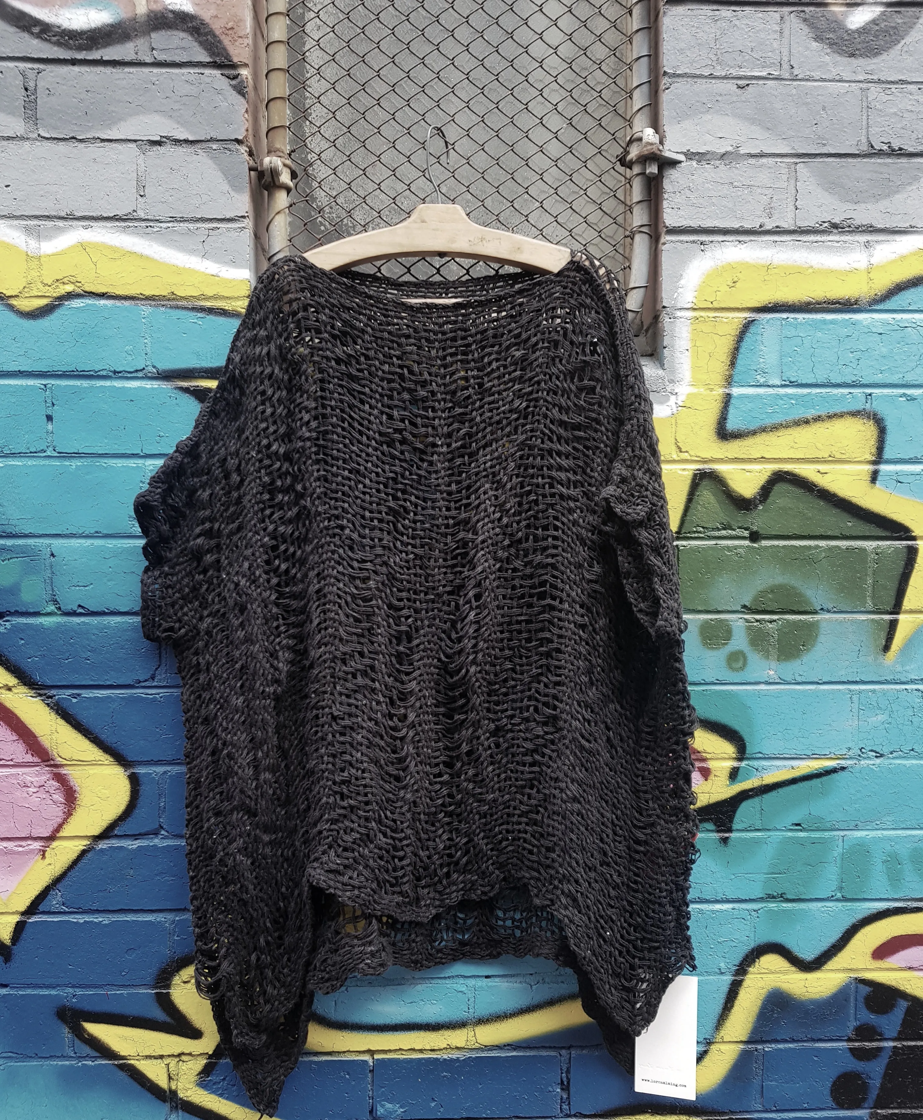 Hand loom linen long line top