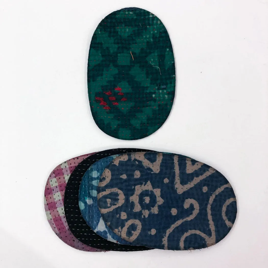 Iron-on Kantha Patches - Medium