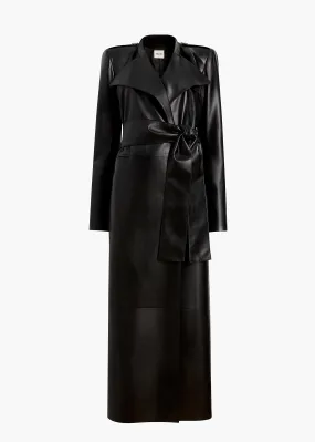 Maxwell Trench in Black Leather