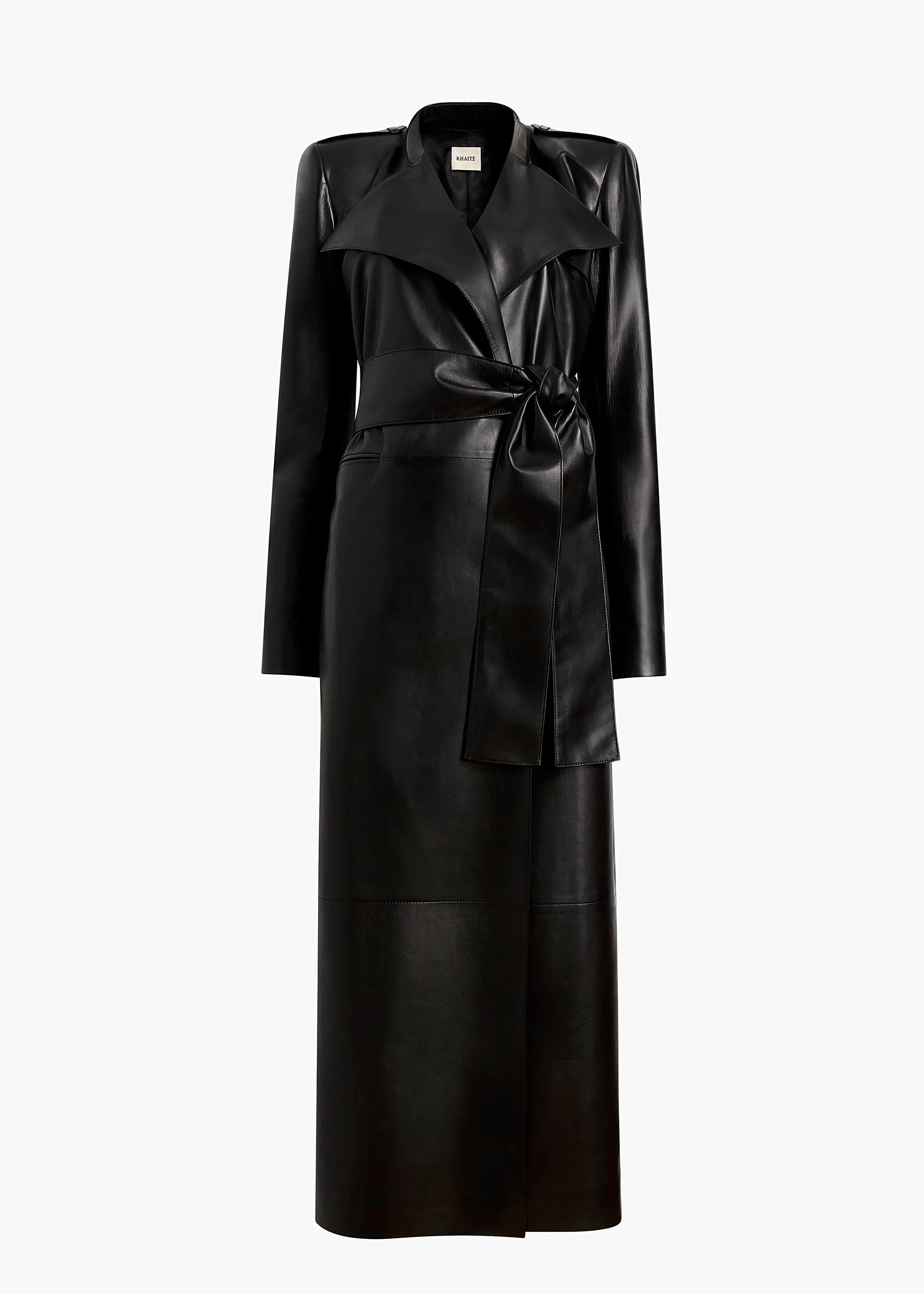 Maxwell Trench in Black Leather
