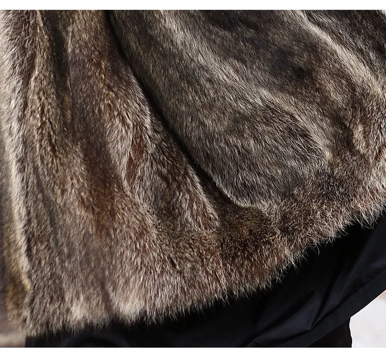 Men's Premium Extreme Cold Weather Thick Winter Faux Fur Parka Anorak Trench Jacket Coat