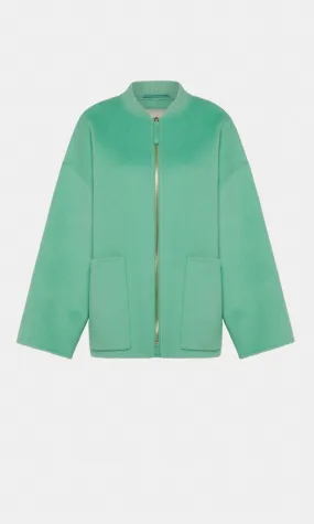 Momoni Mananemi Coat in Doubleface Wool - Water Green