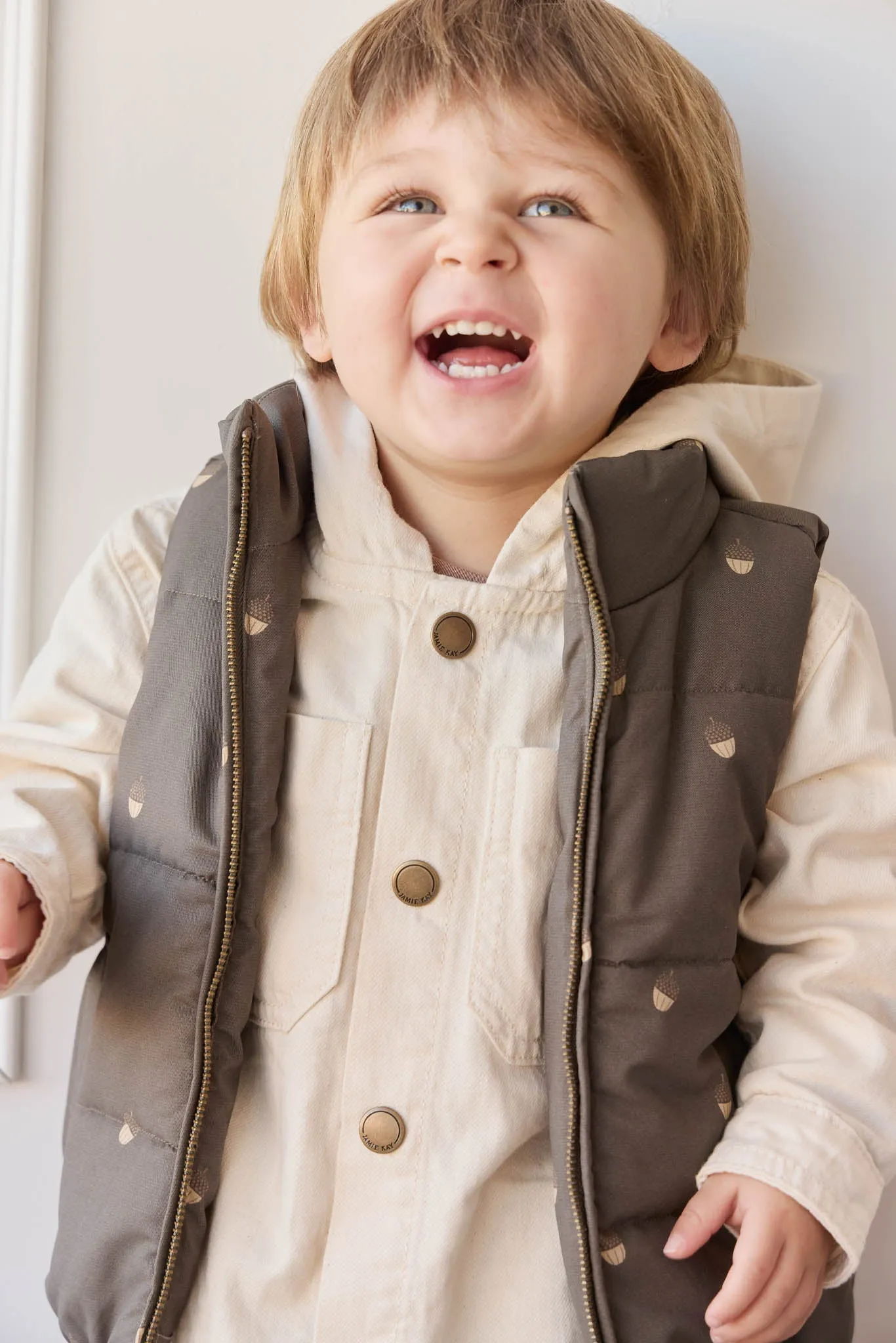 Rudi Puffer Vest - Acorn Wolf