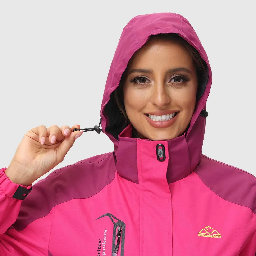 Women's Rain Windbreaker Jacket With Hood