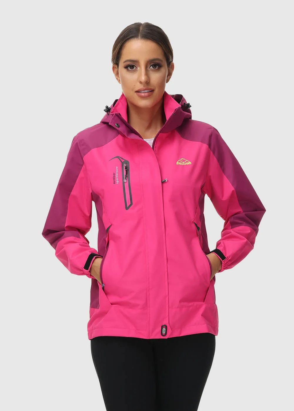 Women's Rain Windbreaker Jacket With Hood