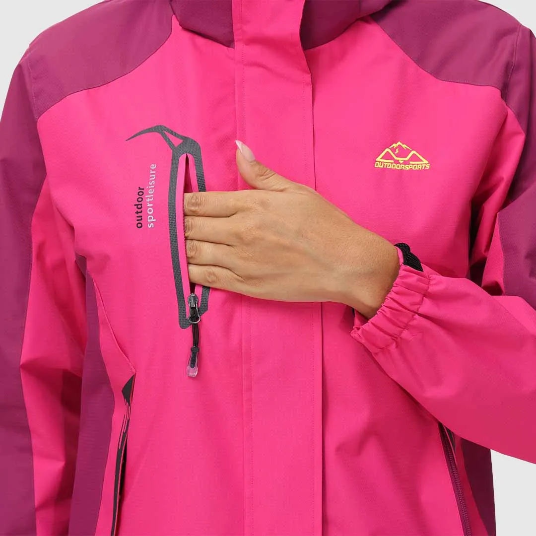 Women's Rain Windbreaker Jacket With Hood