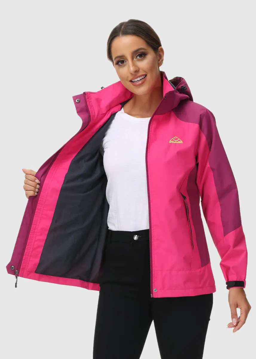 Women's Rain Windbreaker Jacket With Hood