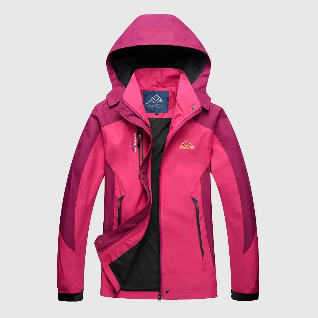 Women's Rain Windbreaker Jacket With Hood