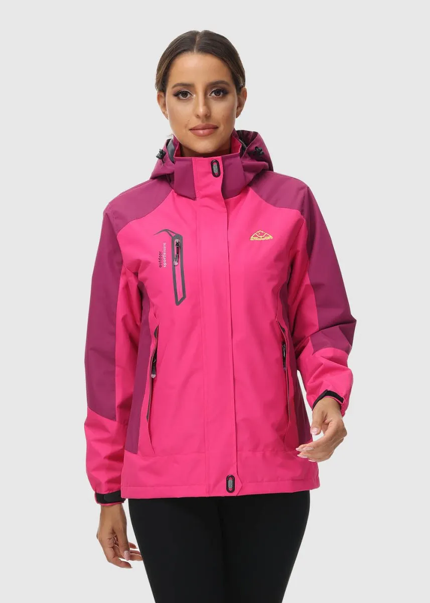 Women's Rain Windbreaker Jacket With Hood